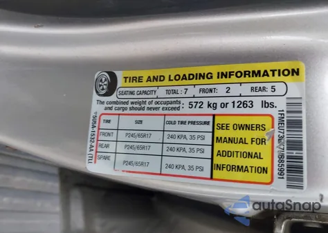 2007 Ford Explorer Xlt from USA, damaged, VIN 1FMEU73EX7UB85991